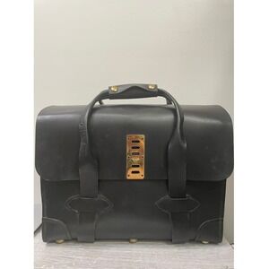 Vintage Hillco Mfg US Military Leather Money Bag Briefcase 8460-00-000-0156